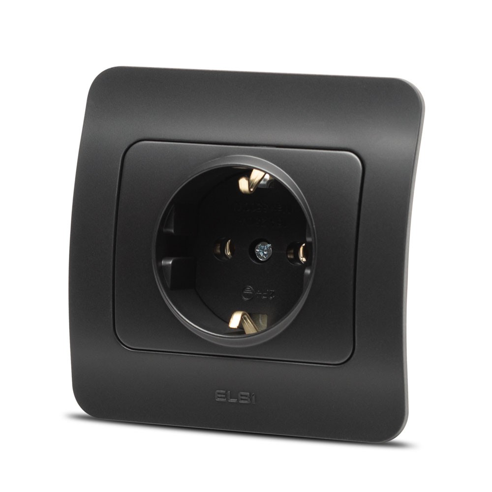 jazz priza cp, negru mat, elbi - imagine 4